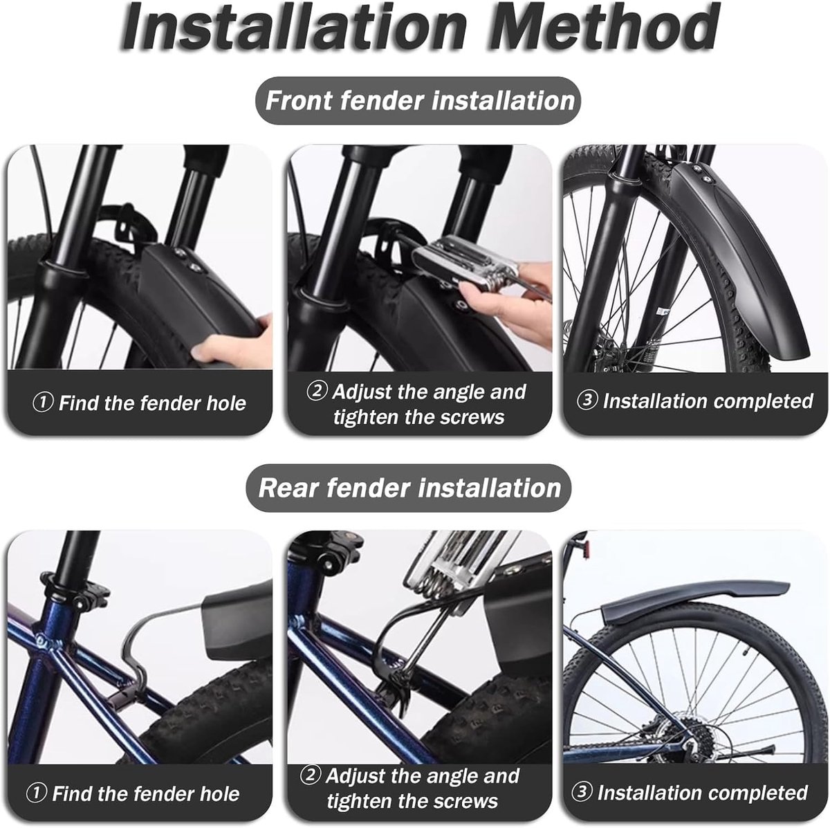 Fiets Spatbord voor Achter voor Cannondale Scalpel, Spatborden Set Universeel voor MTB en Racefiets, Fiets Accessoires Spatbescherming,A – foto 3