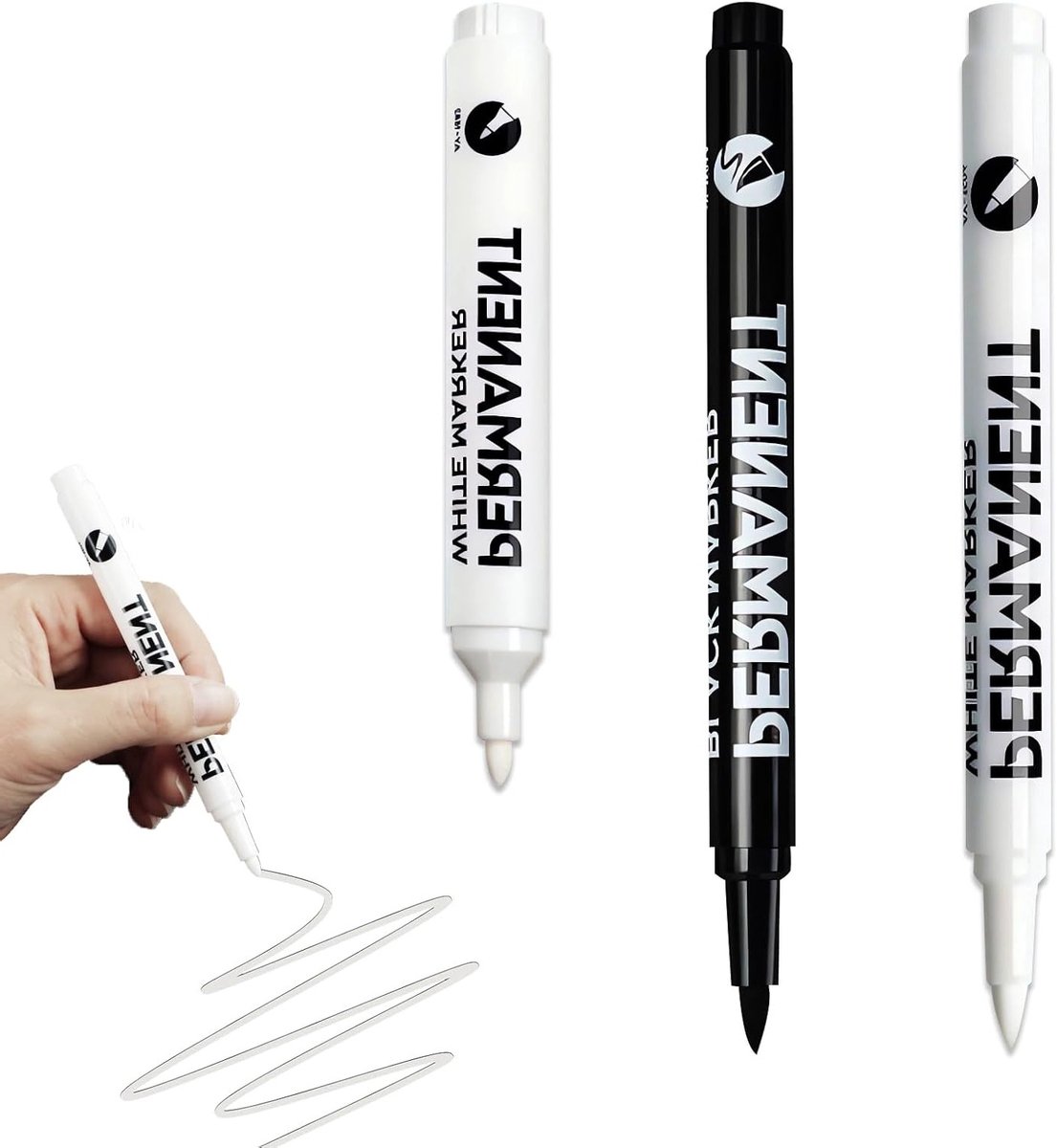 Set van 3 Waterdichte Permanente Markers - Onuitwisbare Stiften voor Glas, Keramiek en Papier