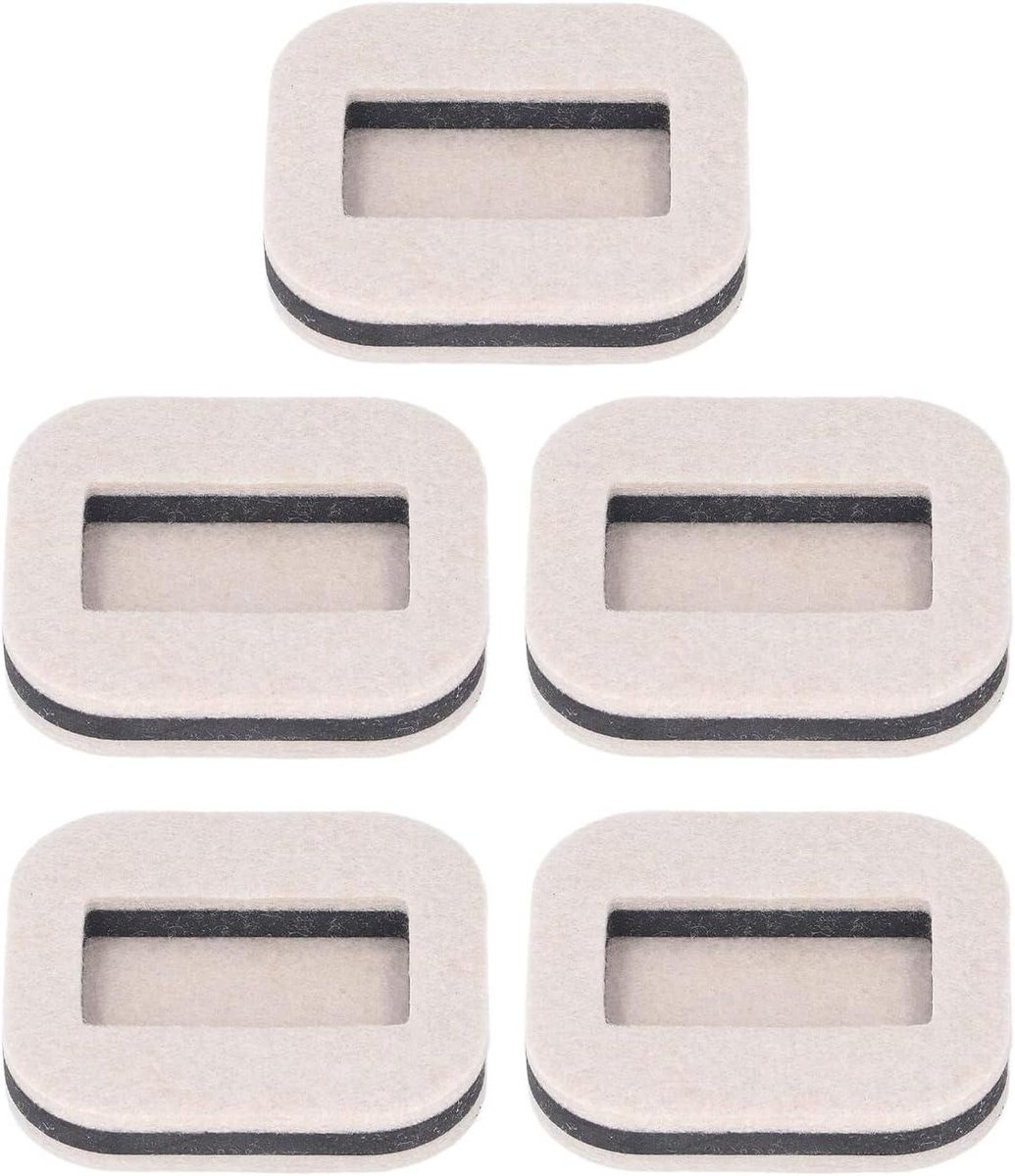 Vilt Zwenkbeker Set - Meubelbeschermers - Vloeren Beschermen - Concaaf Stabiliteitsontwerp - 5 stuks - Grijs