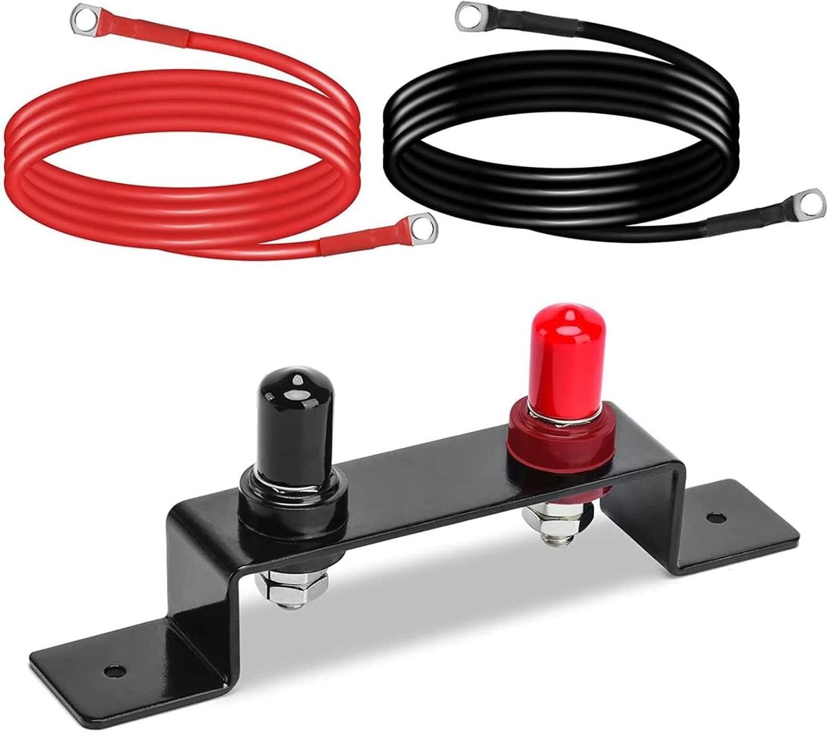 Batterij Jump Post - Oplaadpunt Verplaatsing - Voertuig Starten - Waterdicht Ontwerp - 49 Inch Kabel - Zwart