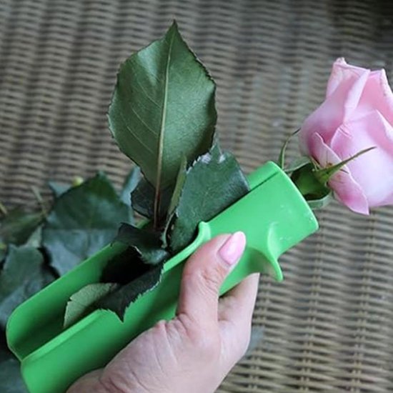 Rozen Ontdoorner - Bloemensteel Schoonmaker - Bloemen Voorbereiden - Ergonomische Grip - 15.2 cm - Groen — afbeelding 3