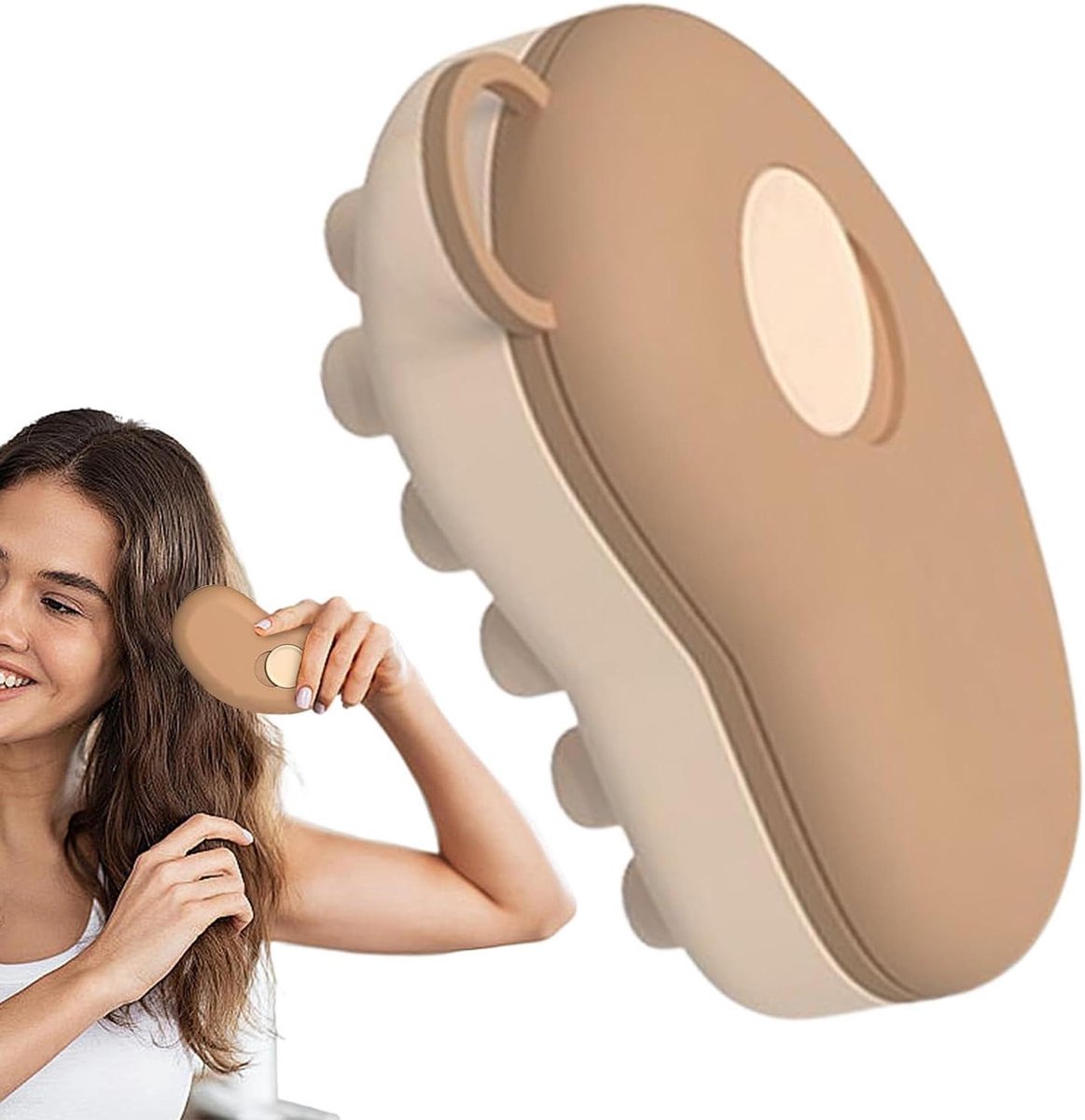 Hoofdhuid Massager - Scalp Brush - Hoofdhuid Ontspanning - IJs Koude Massage - 128 x 77 x 27 cm - Blauw