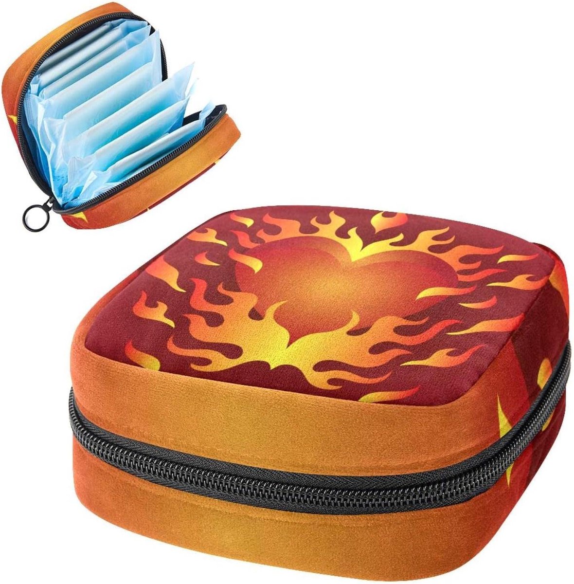 Periode Pouch - Opbergtas Tampon - Intieme hygiëne - Zacht en duurzaam - 17x17x12 cm - Meerkleurig