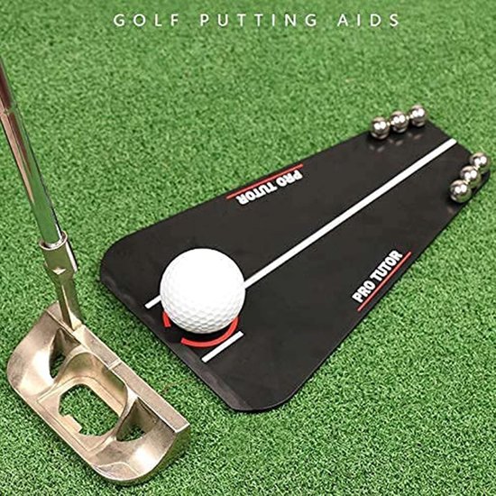 Golf Putting Trainer - Putting Hulpmiddel - Golfvaardigheid Verbeteren - Controleert Uitlijning - 221 x 130 mm - Zwart van GOLF — afbeelding 3