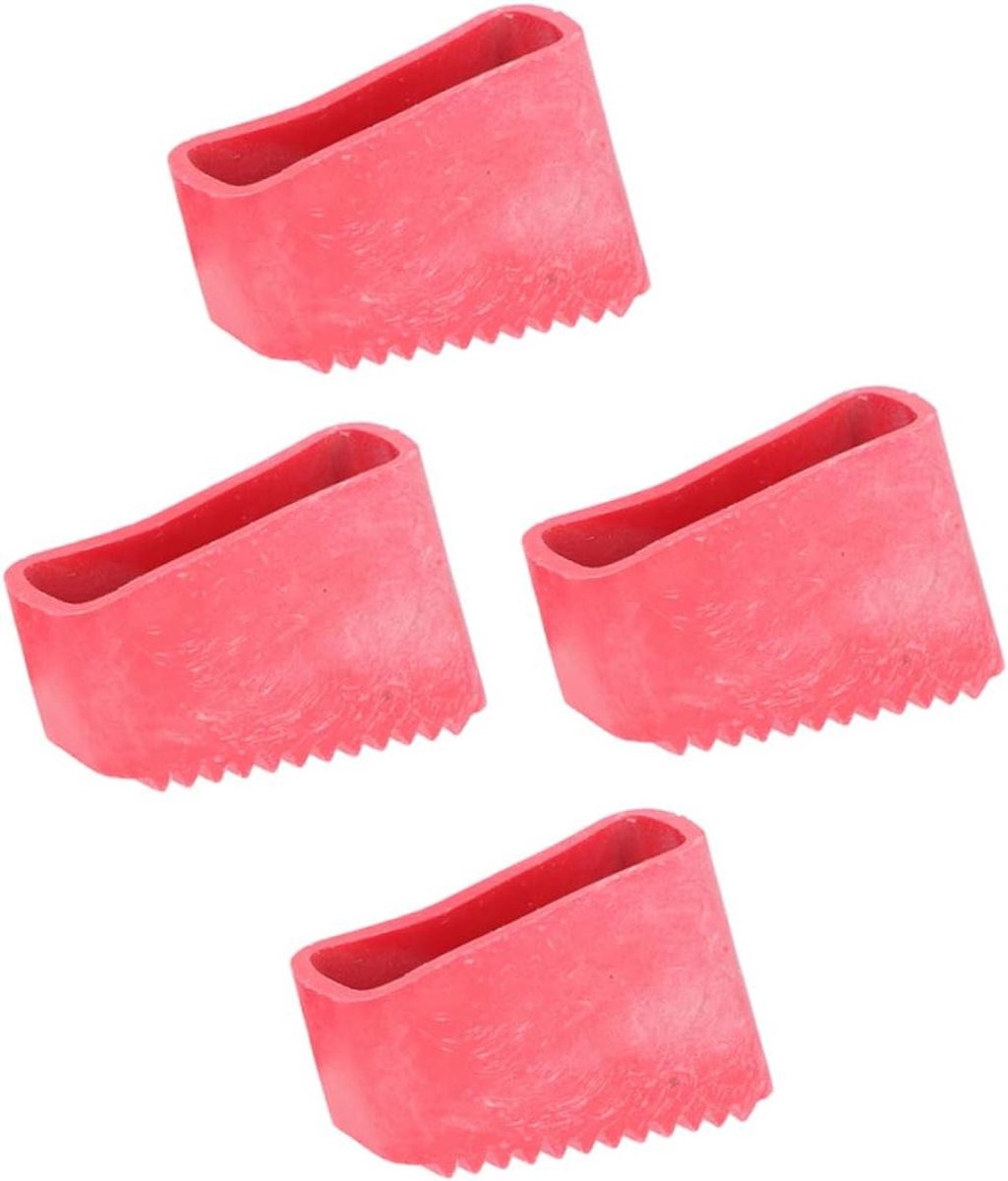 Antislip Ladderdoppen - Ladder Voetbeschermers Rubber - Vloeren Beschermen - Duurzaam Antislip Ontwerp - 4 stuks - Roze