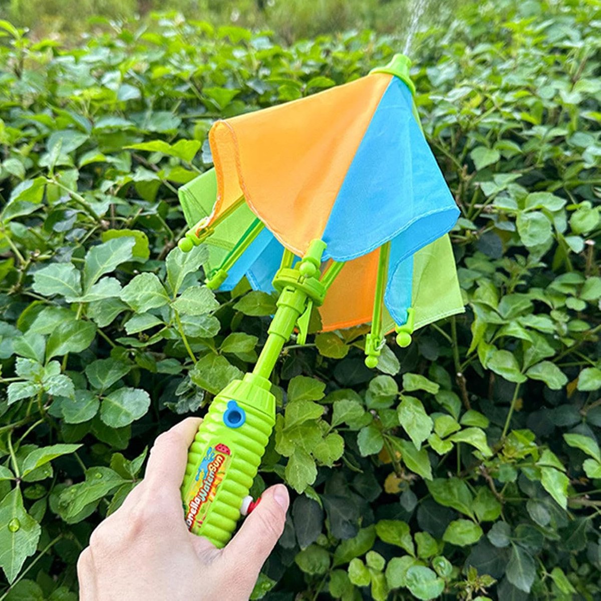 Waterspuit Speelgoed - Waterkanon Kinderen - Buiten Spelen - Parapluvorm Design - 32 cm - Groen – foto 2