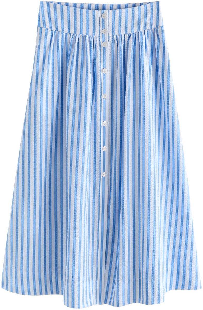 Next - Dames - Maxirok met knopen - Blauw