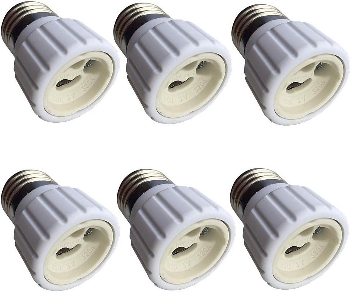 Set van 6 E27 naar GU10 Lampvoet Adapters voor LED Lampen, Verlichting en Thuisgebruik