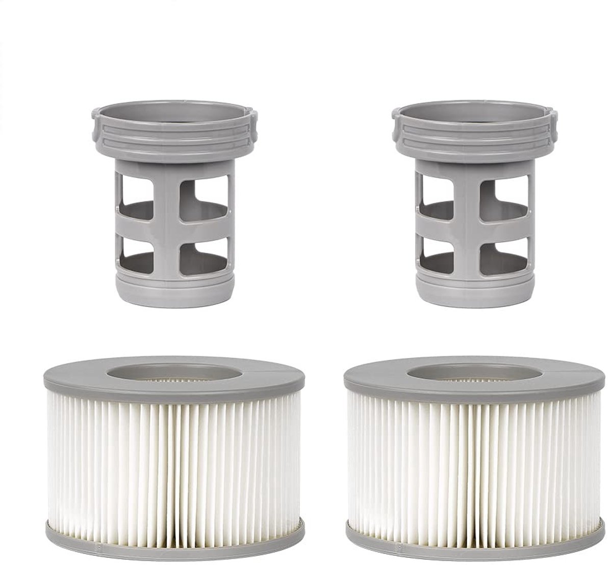 Dailygoody - Hot Tub Accessoires - Vervangingsfilters - Filterhouder - 2 Stuks - Ideaal voor Opblaasbare Zwembaden
