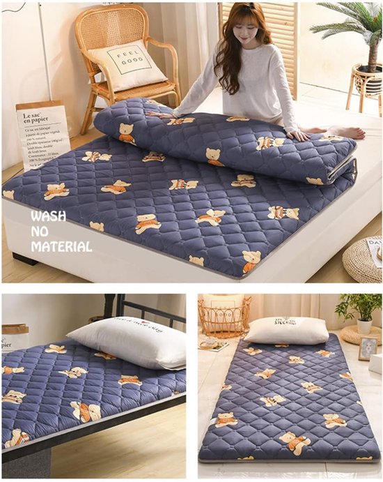 Japanse Vloer Matras - Futonmatras Tatami - Comfortabel Slapen - Ademend Zacht Ontwerp - 90x200cm - Geel — afbeelding 2