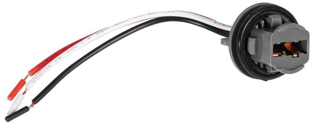 Dailygoody - LED-lamphouder - 2 stuks T20-stekker 7443 - Auto gloeilamphouder stekkeradapter - Geschikt voor LED-remlichten - Kunststof en koper - Ver
