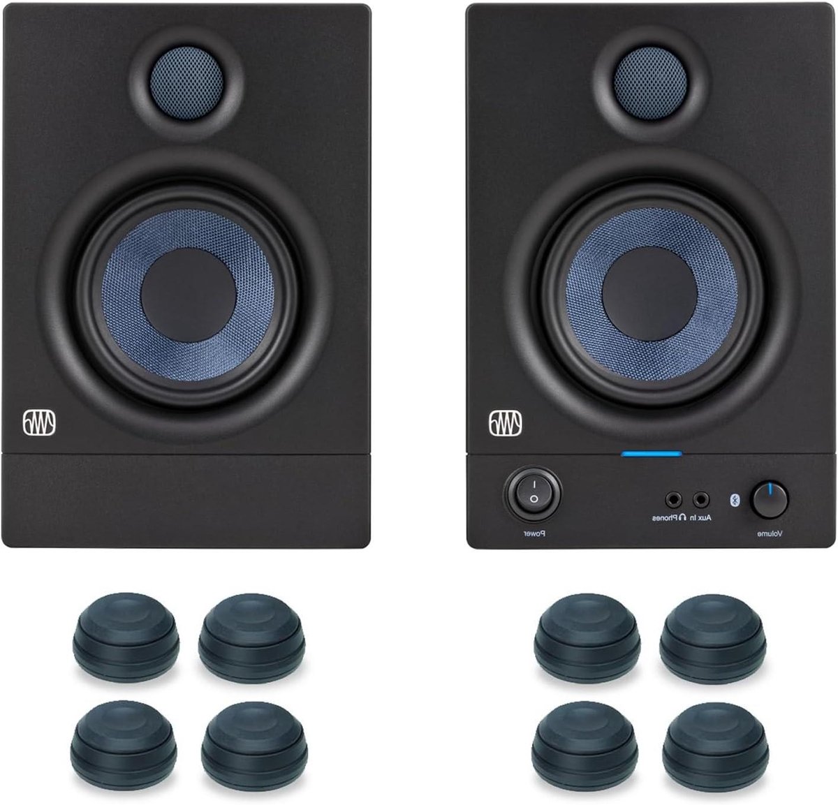 Actieve Studio Monitoren - Studioluidsprekers Bluetooth - Muziek Luisteren - Met Bluetooth 5.0 - 4.5 inch Woofer - Zwart