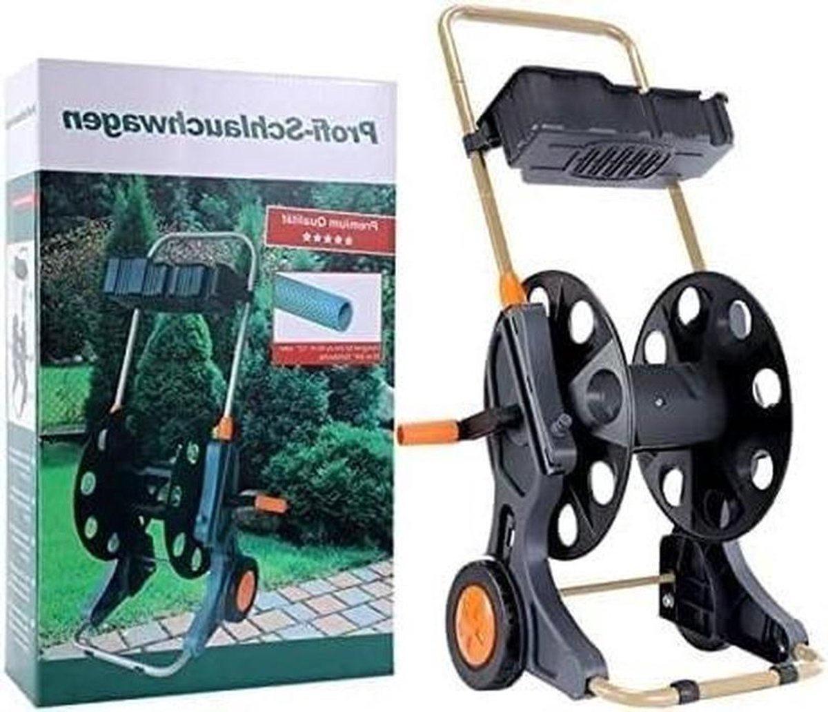 Tuinslanghaspel - Slangopbergrek Slangwagen - Tuin Besproeien - Geen Knopen Wikkelingen - N.v.t. - Metaal