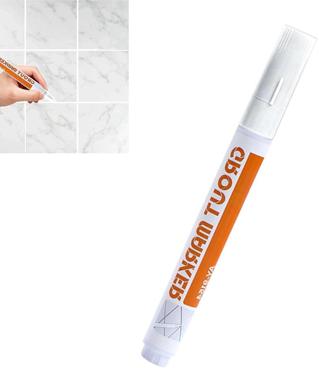 Voegenpen - Voegstift Revitalisatie - Tegels Herstellen - Snel Drogende Schuine Applicator - 1 stuk - Wit