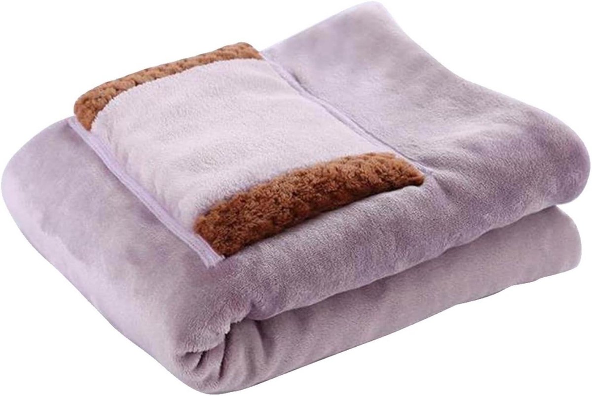 Elektrische Verwarmingsdeken - USB Dekentje - Warm Blijven - Lage Spanning - 80 x 60 cm - Camel