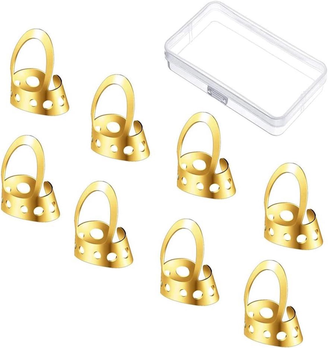Vingerplectrums Gitaar - Gitaar Picks - Muziek Spelen - Open Ontwerp - 8 stuks - Goud