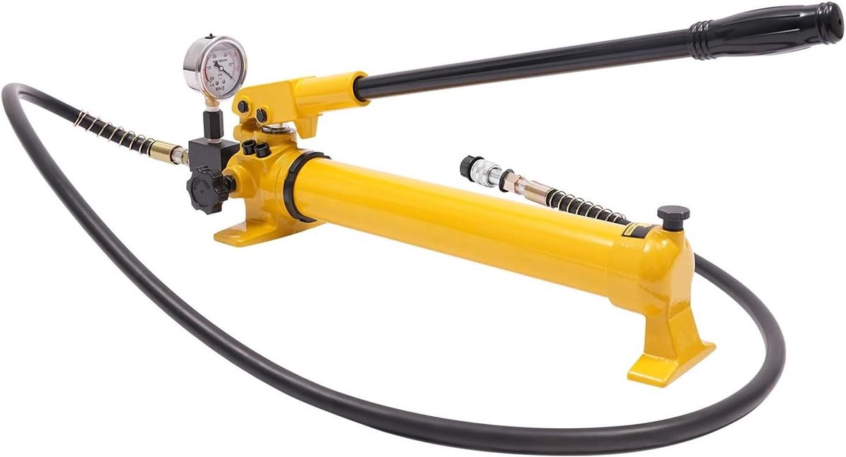 Handmatige Hydraulische Pomp - Hydraulische Pomp - Zwaar Werk - Geïntegreerde Structuur - 10152 psi - Geel