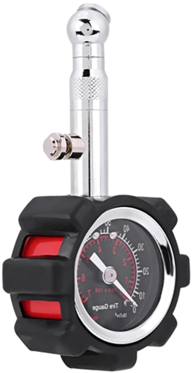Banden Spanningsmeter - Bandenmeter Luchtmeter - Voertuig Onderhoud - Compact Wielontwerp - 0-100 PSI - Zwart