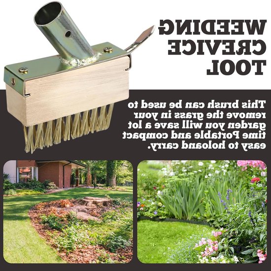 Dailygoods- Voegenborstel Set van 4 - Onkruidborstel - Voegenveger met Haken - Metalen Borstels - Voor Mos en Algen - Duurzaam Materiaal - Onkruidveger van Dailygoods — afbeelding 3