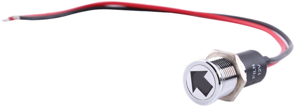 12V 14mm LED-signaallampjes, geschikt voor dashboard, mistlampen en richtingaanwijzers, voor motorfietsen, auto's of boten (rood, blauw, groen).