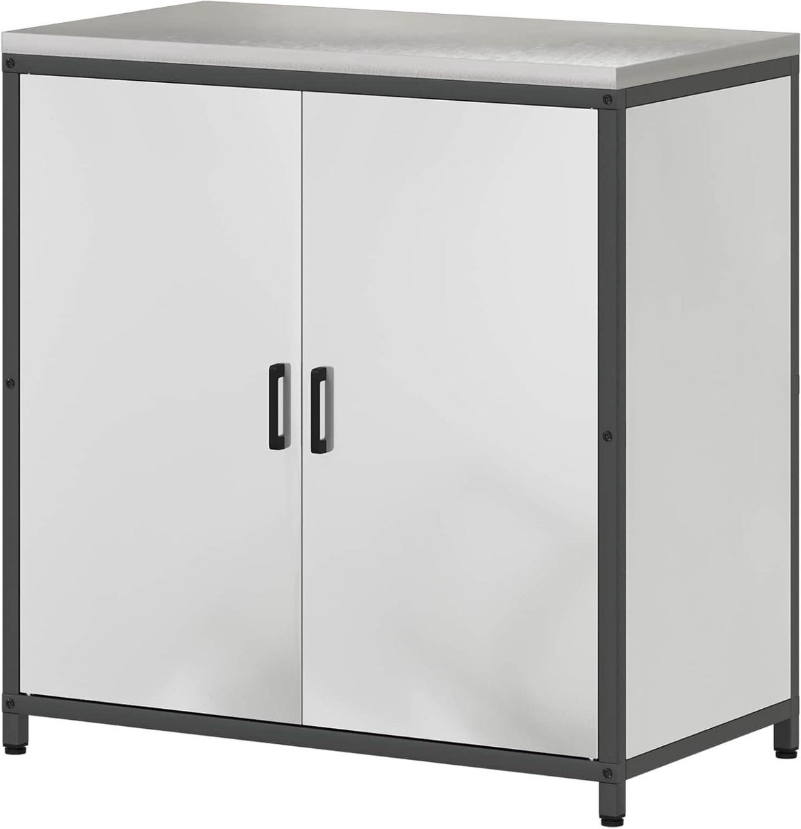 Keukenopbergrek - Industrieel rek - Keukenspullen opbergen - Stalen frame - 90x50x92 cm - Zilver