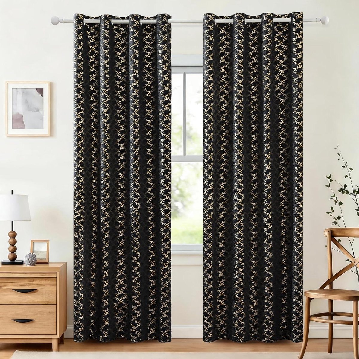 Ystyle Set Van 2 Thermische Verduisterende Gordijnen, 140x200cm, Fluweel Warmte-Isolerende Gordijnen, Geschikt Voor Woonkamer Slaapkamer, Mo