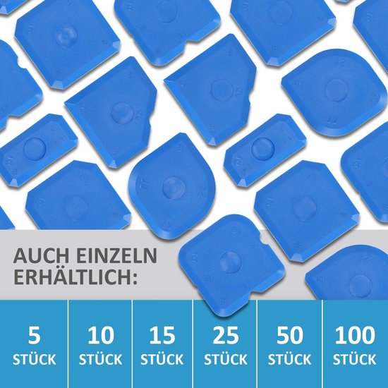 My Plast Voegengladmaker, professionele voegenspatel voor siliconen, siliconen voegen en acrylvoegen, trekker voor perfecte voegen, voegengladmaker, set van 2 stuks, blauw van my — afbeelding 2