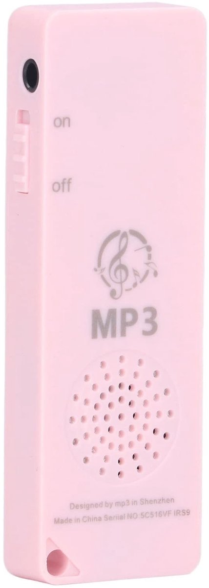aladdien - MP3 Speler - Draagbare Muziekspeler met Verliesvrije Geluidskwaliteit - Ondersteunt 64GB Geheugenkaart - Roze - Compact en Lichtgewicht -...