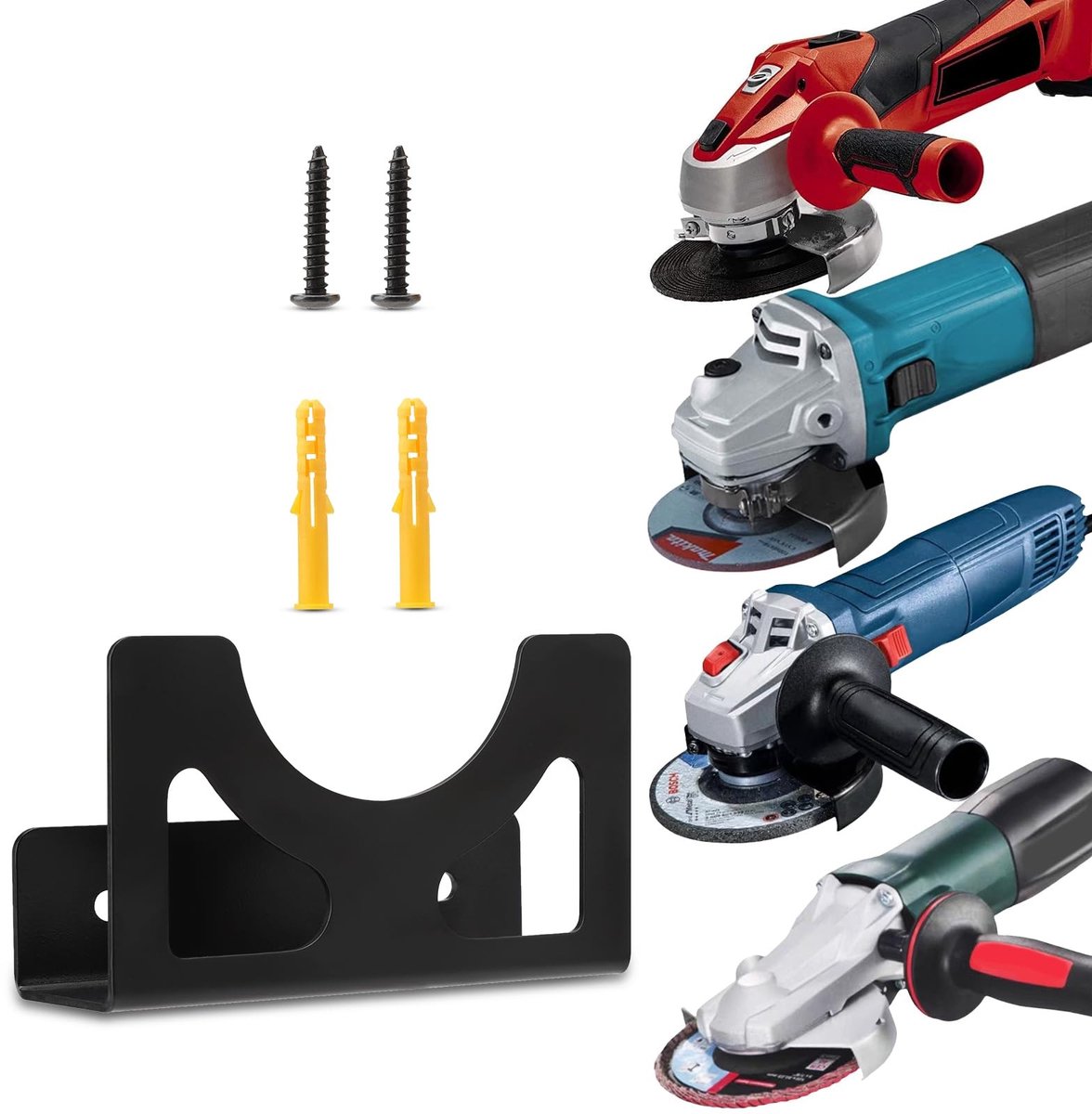 Premium Hoekslijper Wandbeugel RVS - Geschikt voor Bosch, Makita, Dewalt en meer