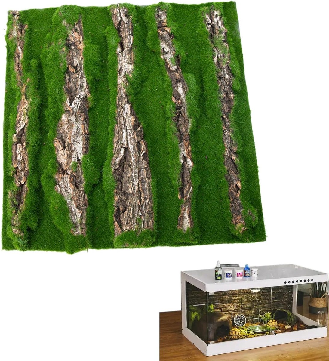 Terrarium Achtergrond Decoratie - Reptielen Habitat - Natuurlijke Omgeving Creëren - Flexibel Op Maat Te Knippen