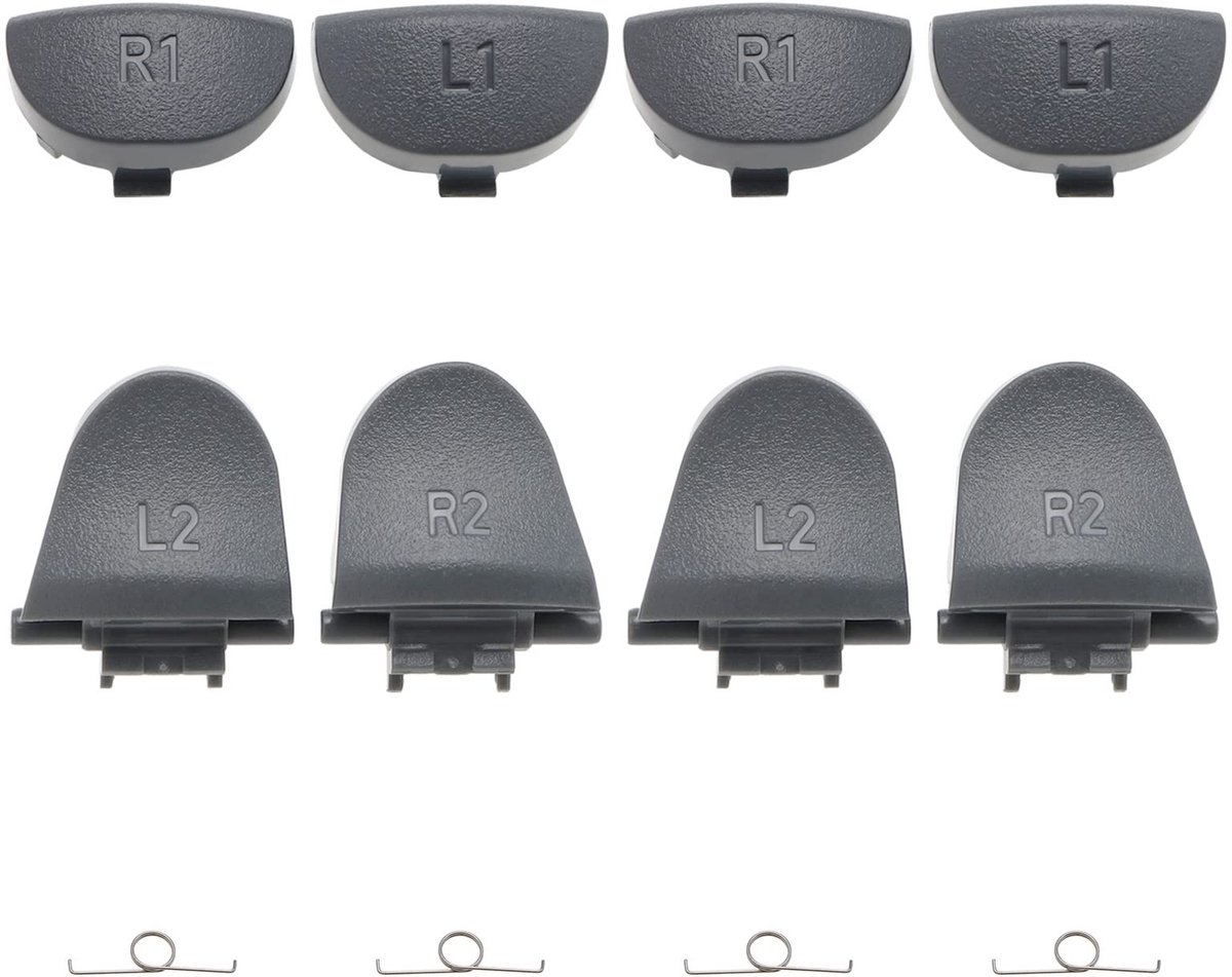 aladdien - Trigger Knoppen Vervanging - PS4 Controller - Verbeter je spelprecisie - 12 stuks - Ideale vervanging - Geschikt voor JD M-040/JD M-050/J..