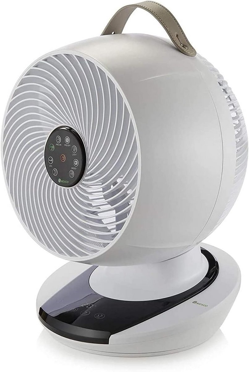 Stille Ventilator 1056 voor Slaapkamer en Kantoor - Krachtige Luchtcirculatie met Afstandsbediening - Wit