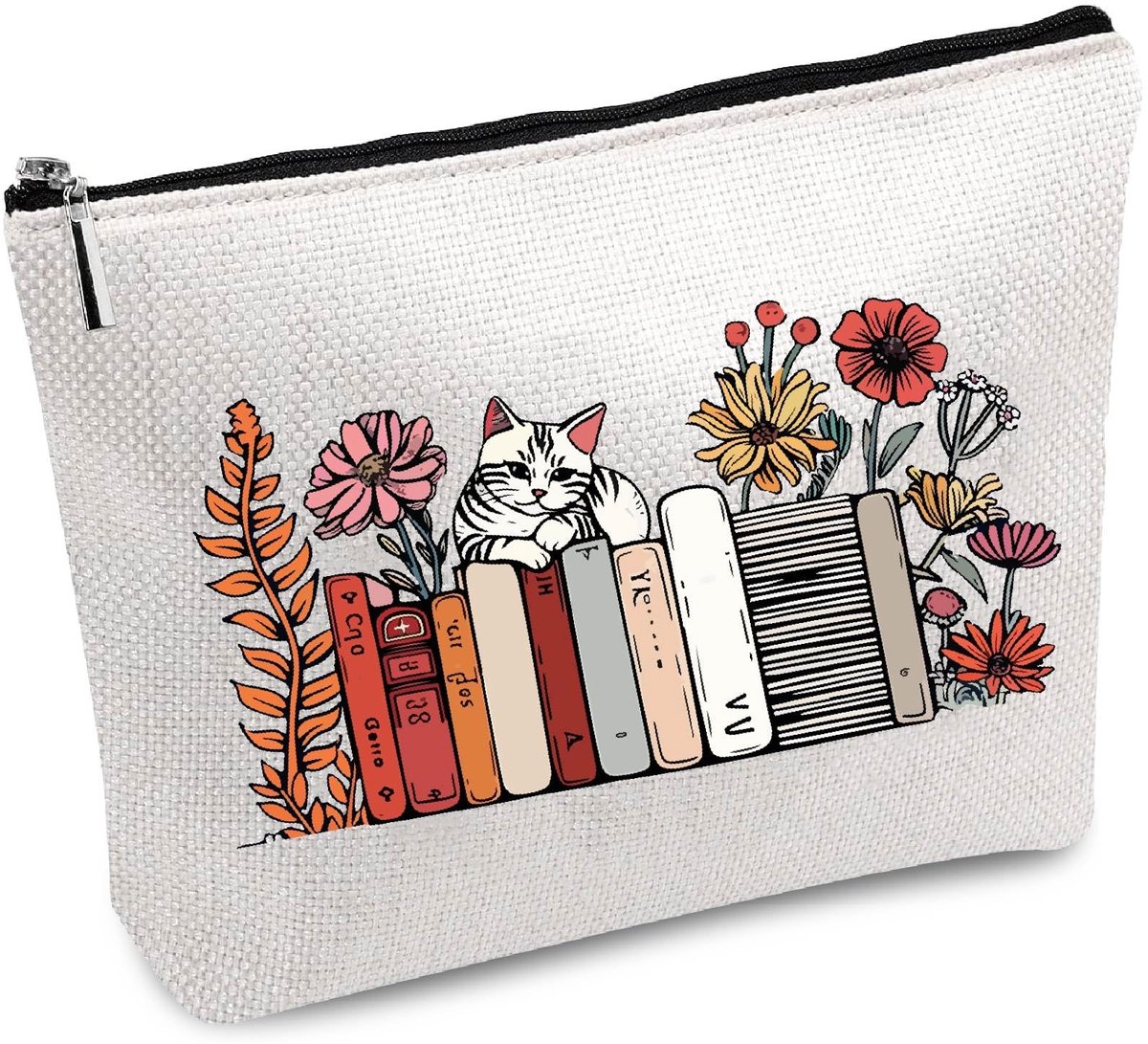 ONF3 - Make-uptas - Multifunctionele toilettas - Draagbaar - Canvas - Pennenetui - Geschikt voor afstuderen - 25 x 18 cm