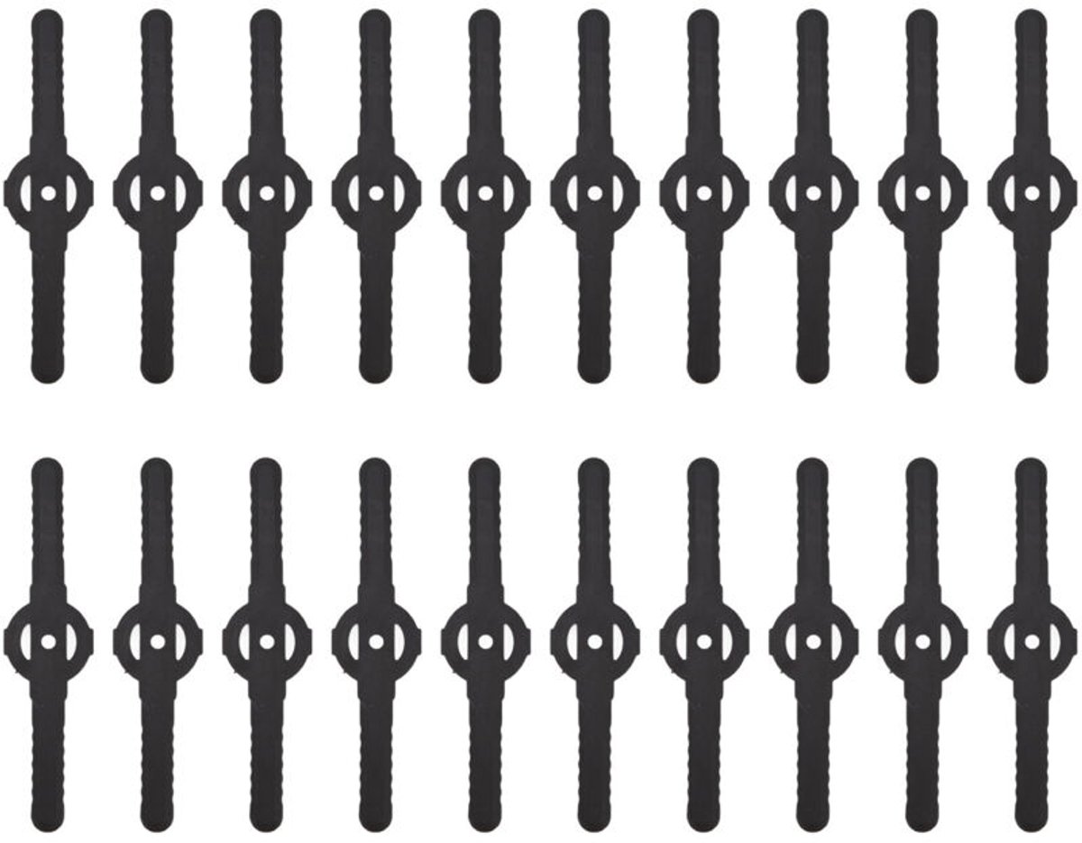 Verpakking geschikt voor 20 kunststof trimmerbladen, geschikt geschikt voor elektrische grasmaaiers en tuinaccessoires, geschikt voor grasmaaiers geschikt voor lithiumbatterij.
