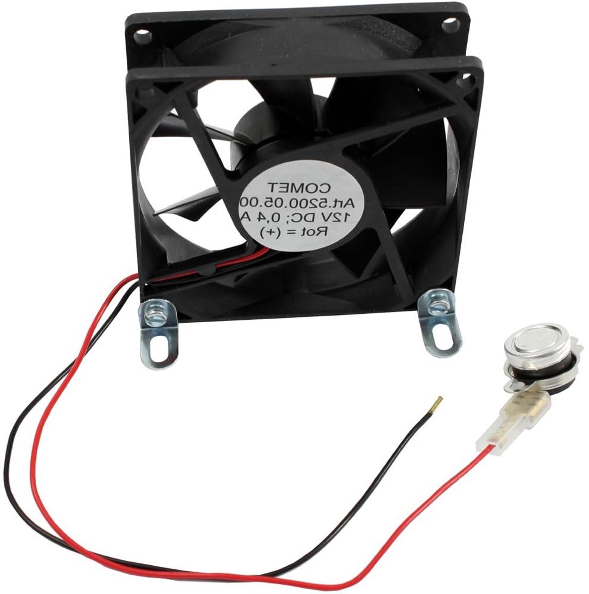 Koelkastventilator - Ventilator - Koeling Verbeteren - Stil en Compact - 8x8 cm - Zwart