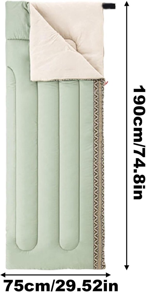 Kampeer slaapzak - Buiten slapen - Outdoor avonturen - Waterafstotend materiaal - 190x75 cm - Grijs — afbeelding 5