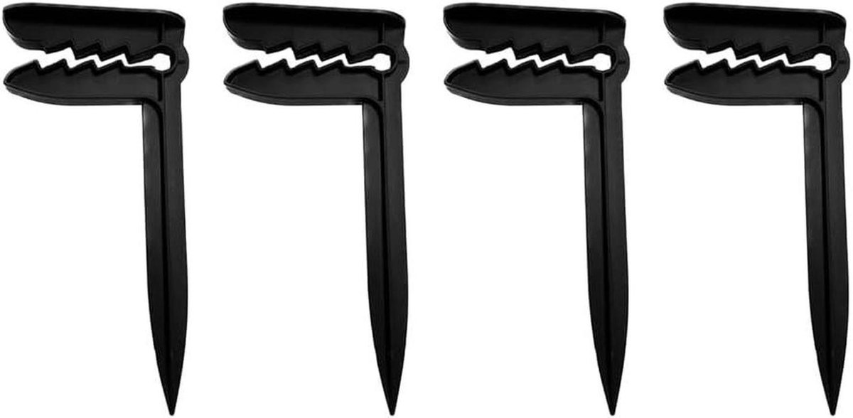 Handdoek Clips - Strand Clips - Strand Gebruik - Duurzaam Kunststof - 4 Stuks - Zwart