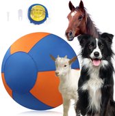 18-inch Herdersbal voor honden – Dubbellaags herdersspeelgoed met beschermhoes – Duurzame, extra grote hondenbal voor Australian Shepherds, Cattle Dogs en Border Collies – Voor buitenspel