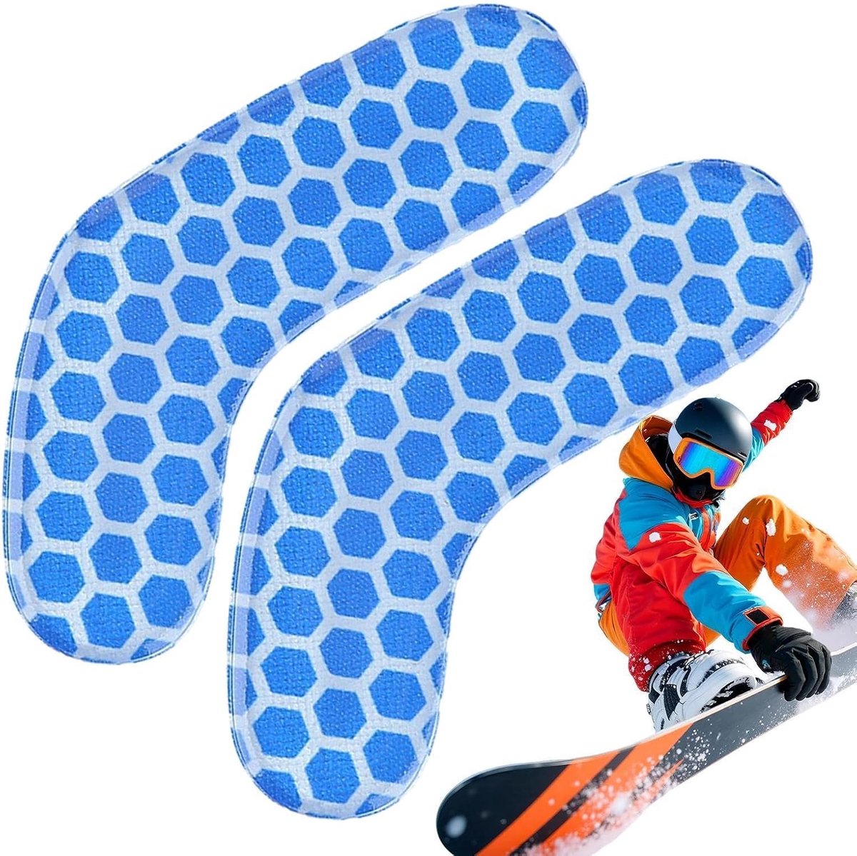 Enkelbeschermers Laarzen - Gelkussens Beschermstrips - Sport Training - Zelfklevend Anatomisch - 2 stuks - Blauw