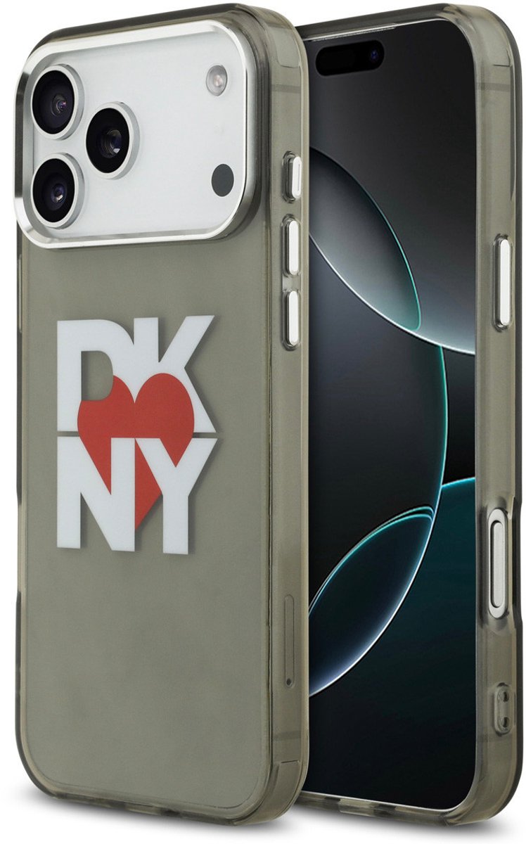 DKNY telefoonhoesje voor iPhone 17 Pro Max - slanke valbescherming - Translucent Zwart