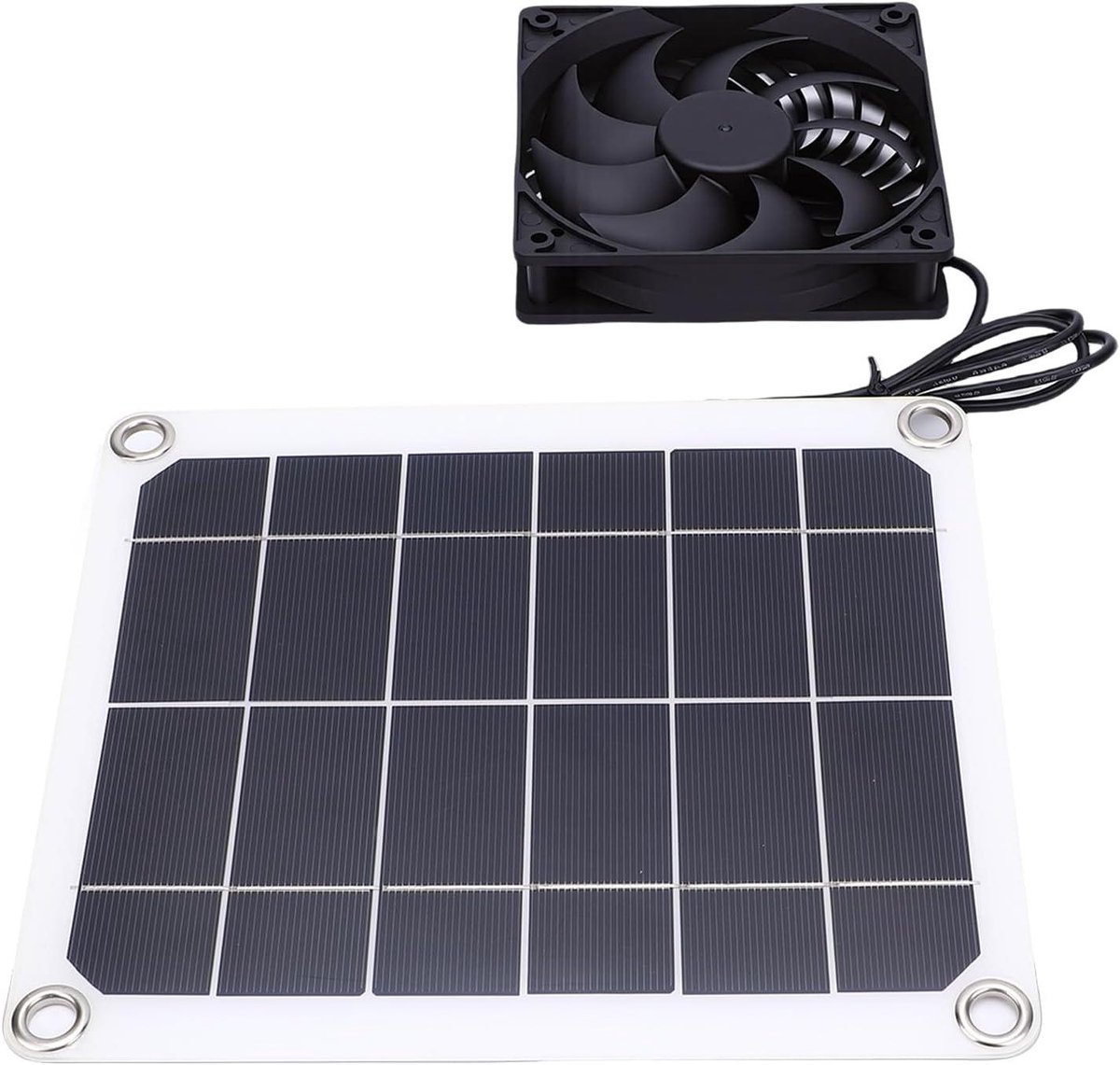 Zonneventilator Kit - Afzuigventilator - Ventilatie Verbeteren - Op Zonne-energie - 8 Inch