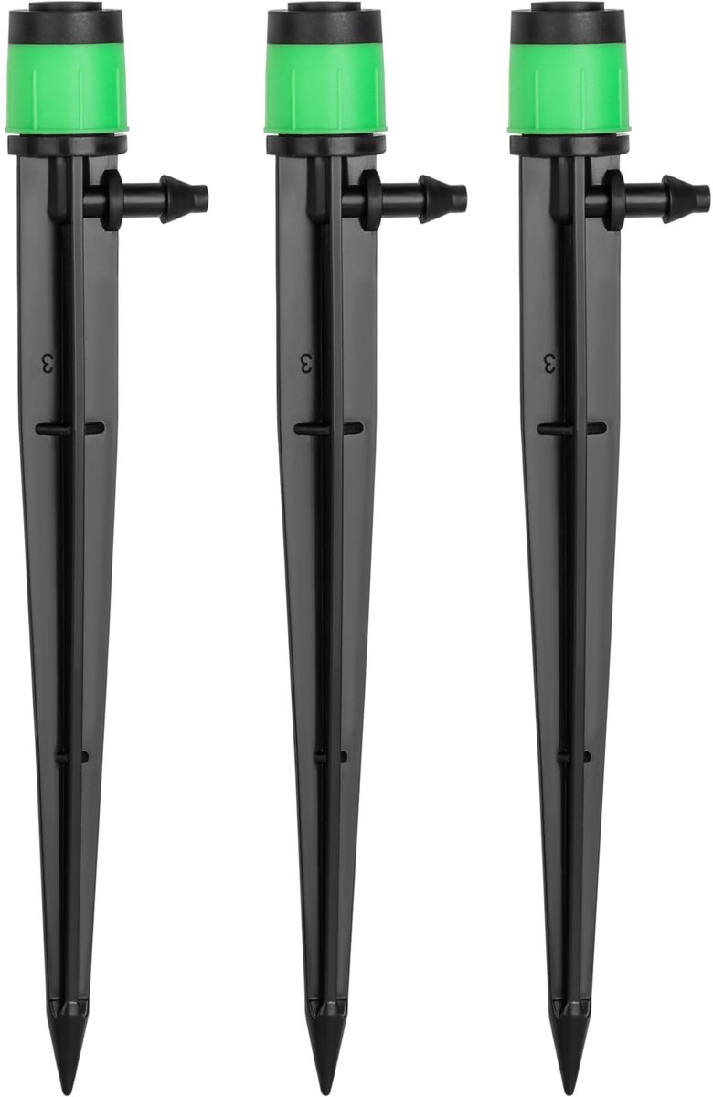 SPHProducts - Irrigatiedruppelaars - 100 Pack - Verstelbare Waterafgifte - 360 Graden - Drip Irrigation Systeem - Tuin en Serre - Watering System