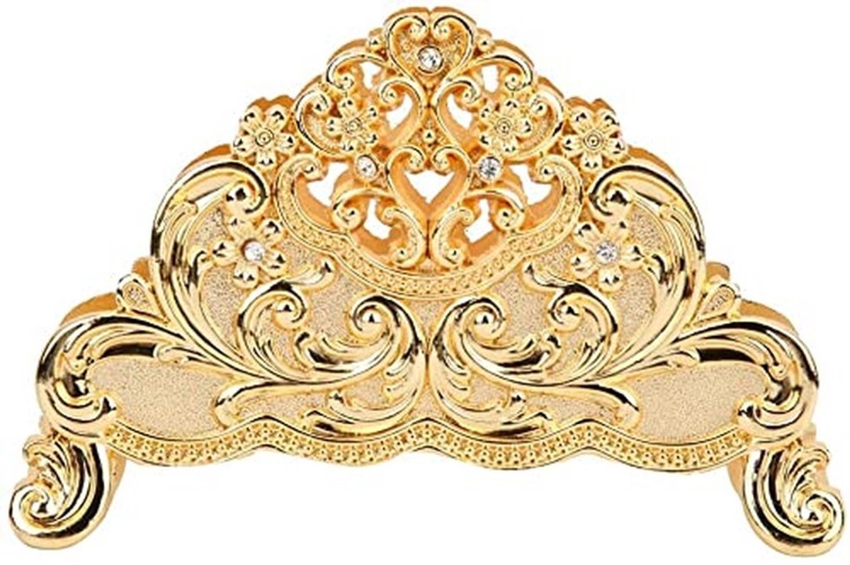 Servethouder Metaal - Tissue Dispenser - Tafel Decoratie - Verhoogde Basis - Goud