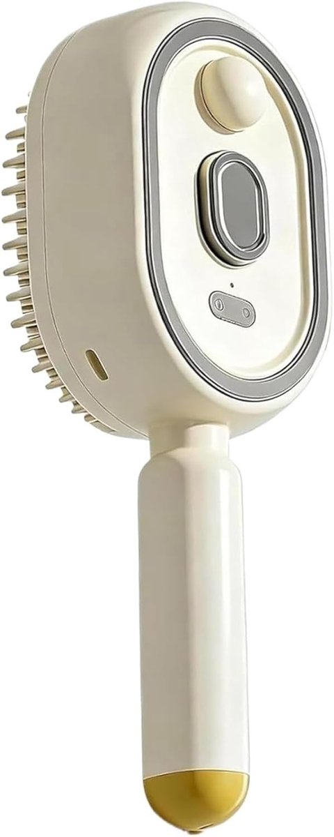 Elektrische Stoomborstel - Luchtkussenkam - Haar Stylen - Stoom Ondersteunde Styling - 21.7 cm - Beige
