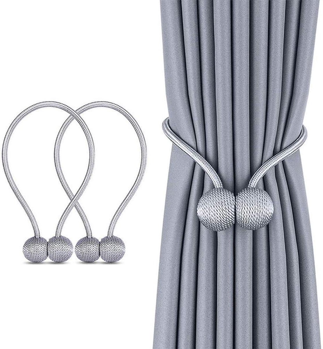 Gordijn Tie Backs - Gordijn Haken - Gordijnen Strikken - Magnetische Sluiting - 47cm Lengte - Roze