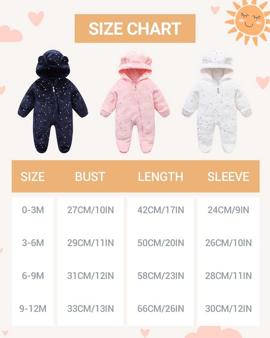 Warme Winter Jumpsuit met Capuchon voor Baby Jongens en Meisjes 0-12 Maanden — afbeelding 2