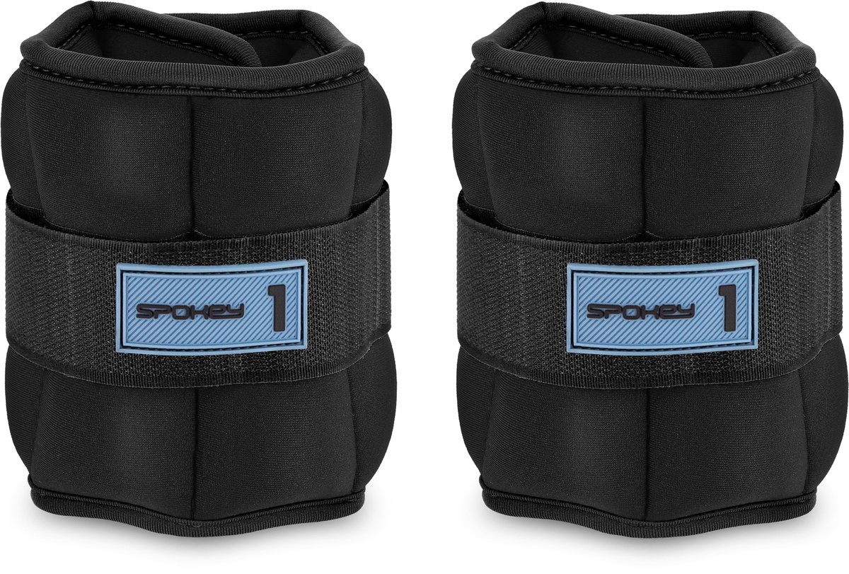 Spokey Form IV Enkel- en polsgewichten - Zwart / Grijs - 1 kg