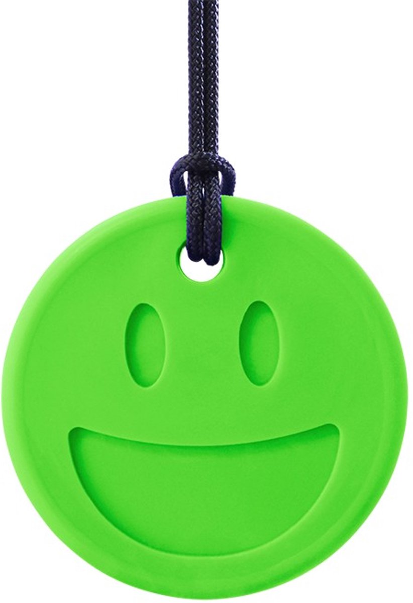 ARK Therapeutic bijtspeeltje Smiley Face Chewmoji limegroen XT medium.
