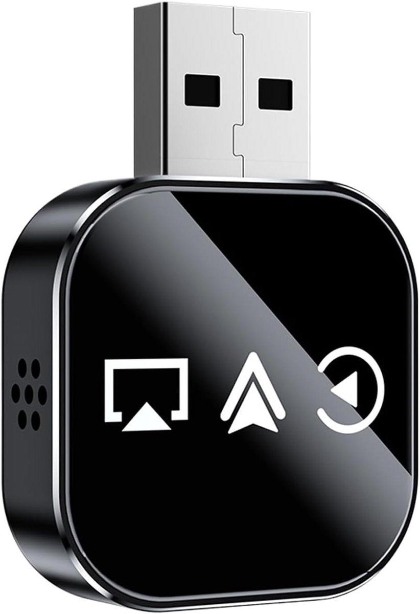 Draadloze Auto Adapter - Dongle Video - Scherm Spiegelen - Plug and Play - 435 cm - Zwart