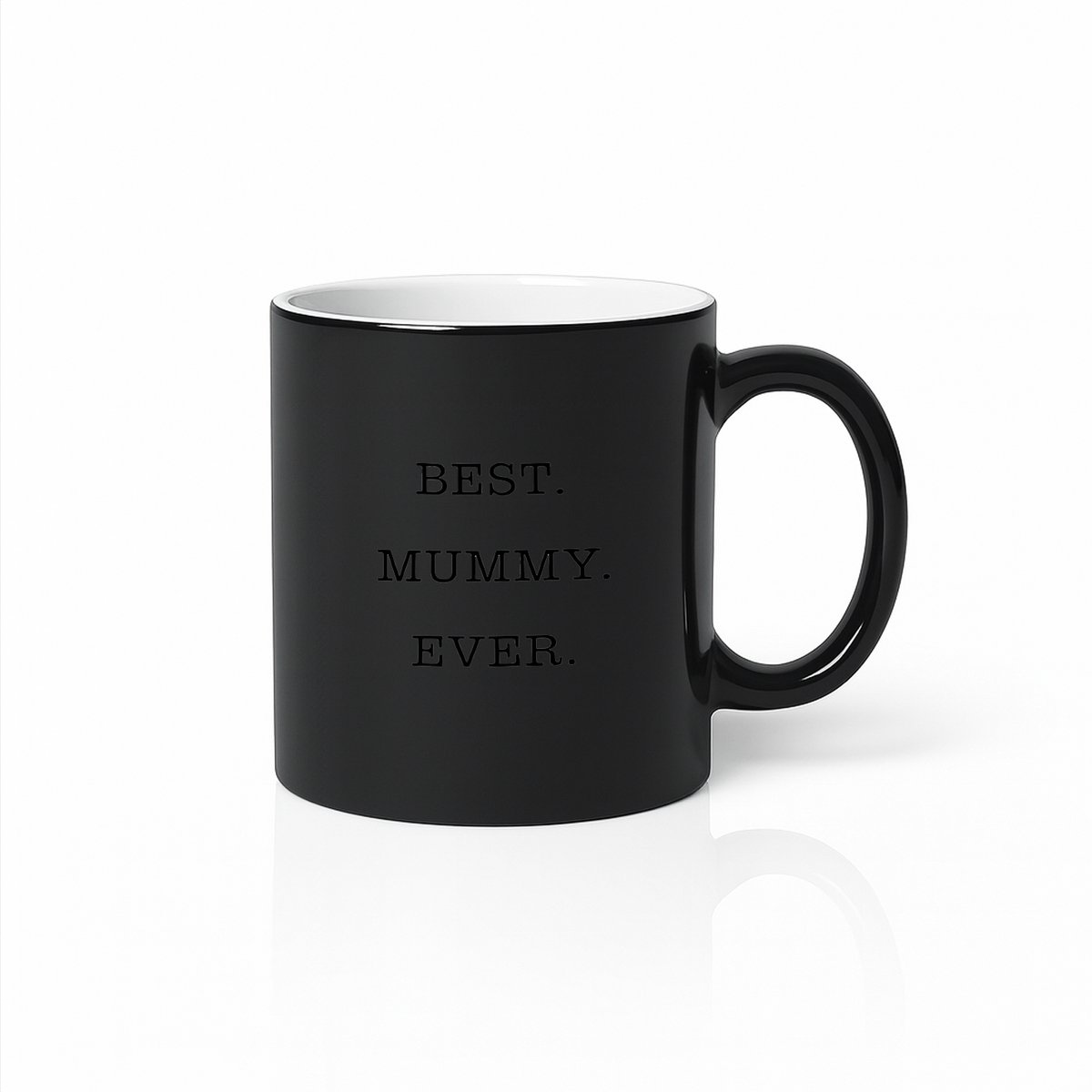 Best Mummy Ever Tovermok – Warmtegevoelige Kleurwisselende Koffiemok – Zwart